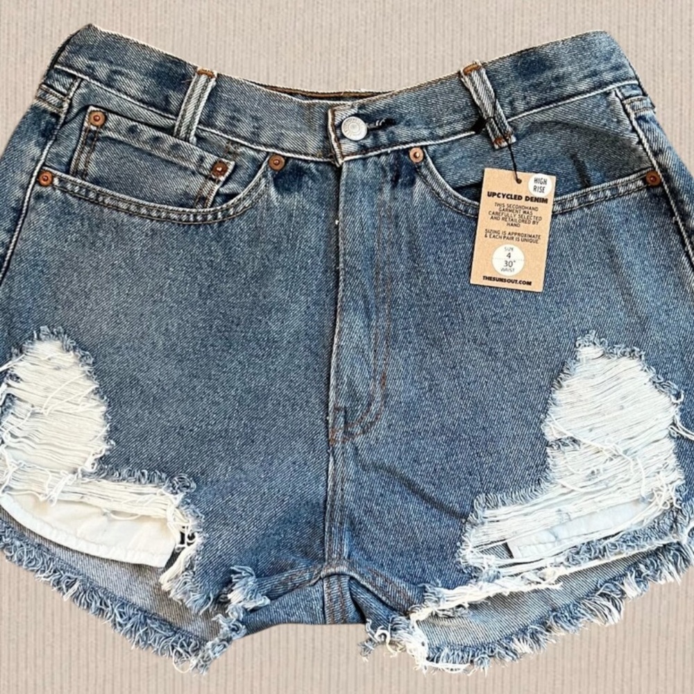 Vintage Levi Reworked Denim Festival Cutoff Shorts
